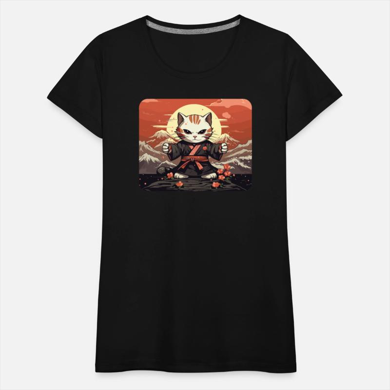 Japanese Samurai Cat Japan Aesthetic Cat Lover