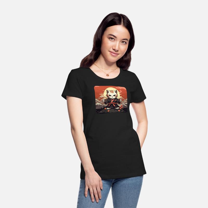 Japanese Samurai Cat Japan Aesthetic Cat Lover
