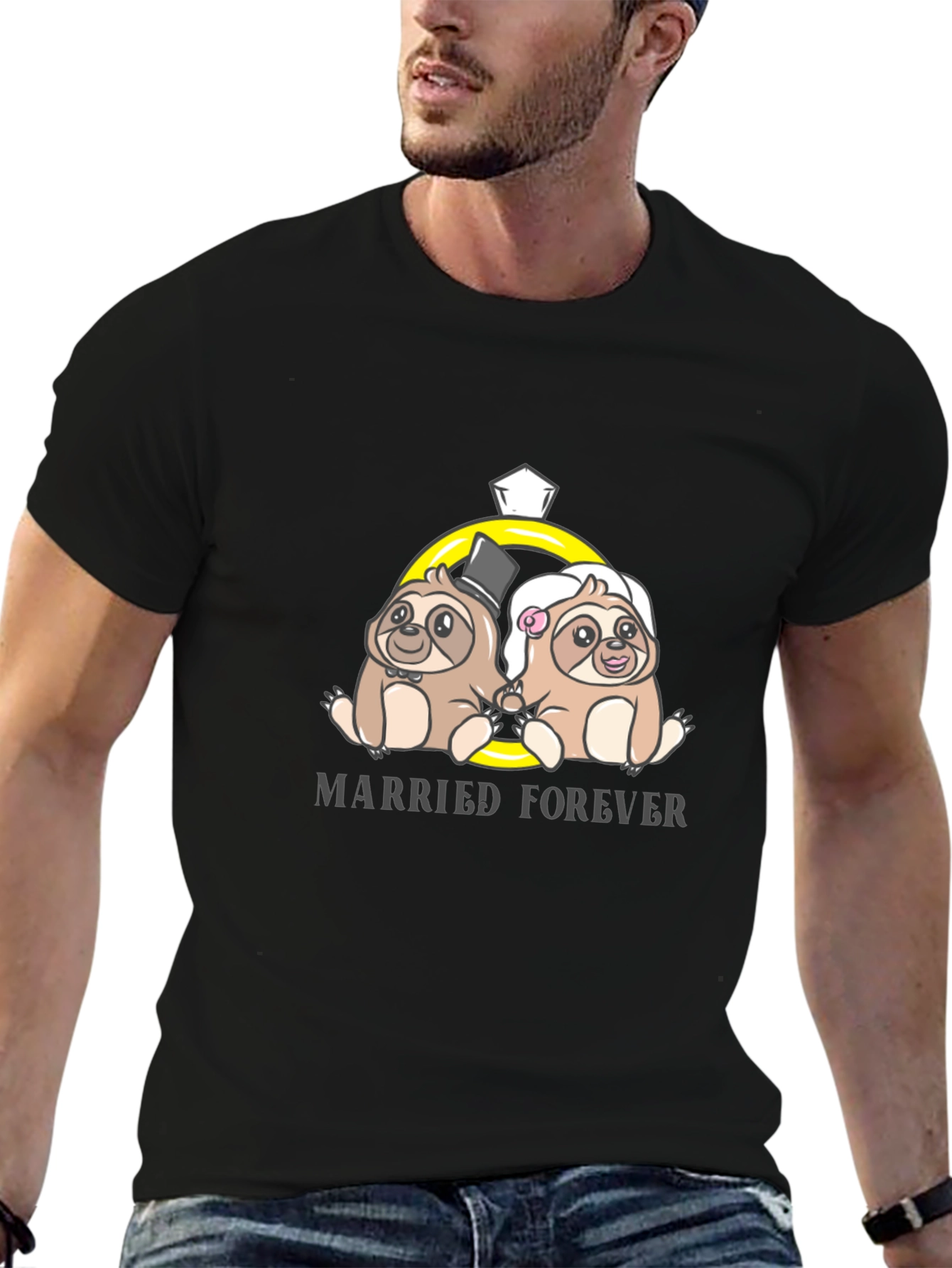 Married Forever Sloth Couple T-Shirt