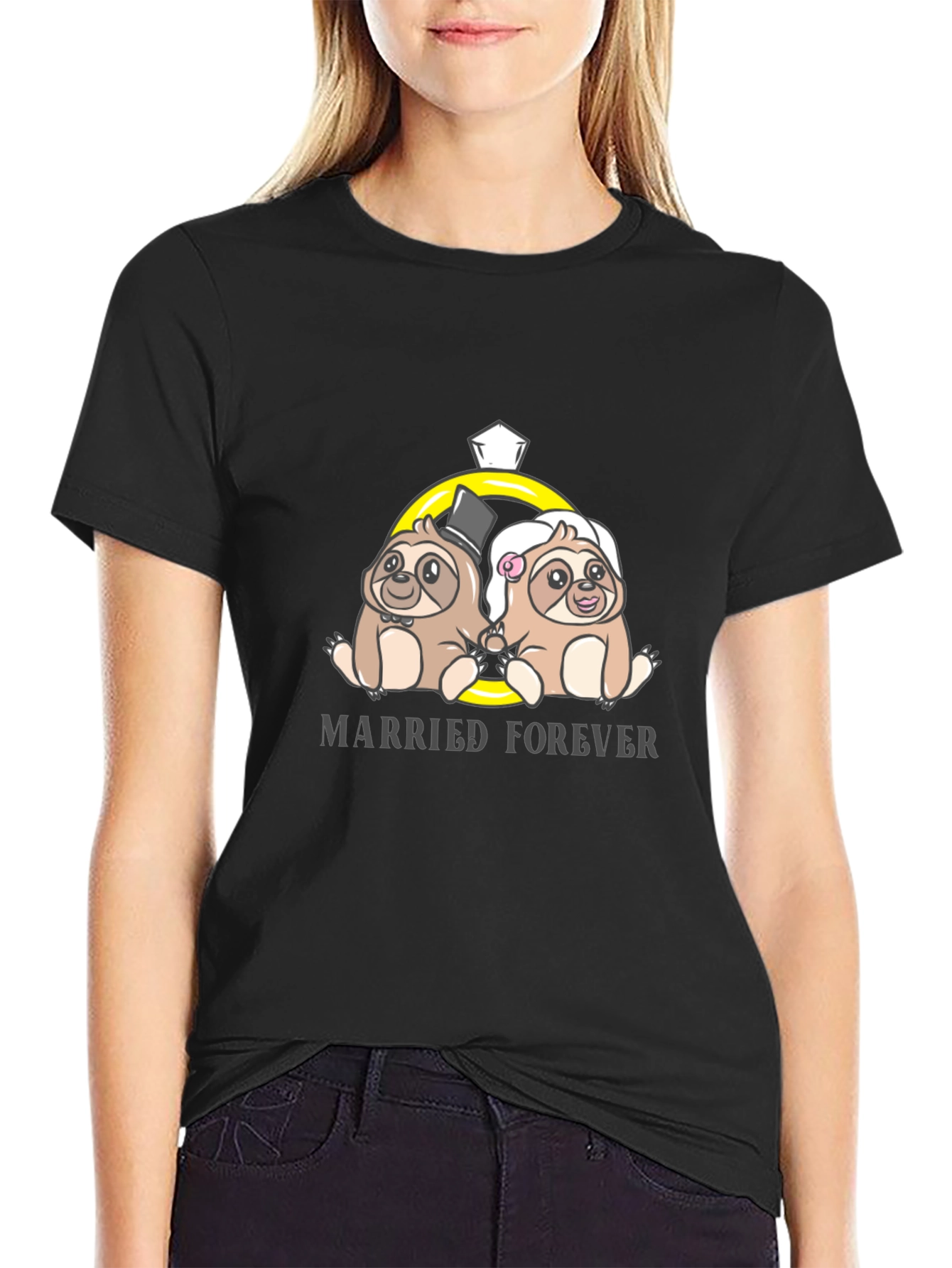 Married Forever Sloth Couple T-Shirt