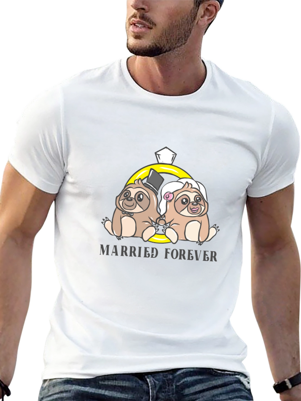 Married Forever Sloth Couple T-Shirt