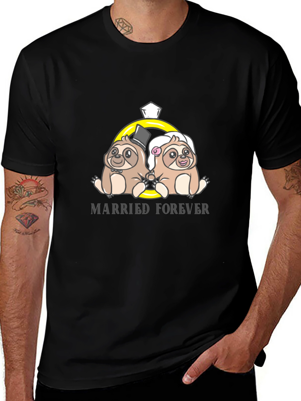 Married Forever Sloth Couple T-Shirt