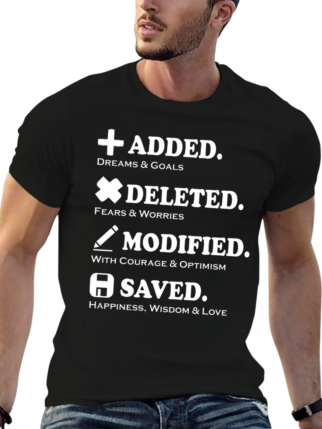 Added Deleted Modified Saved Graphic T-Shirt