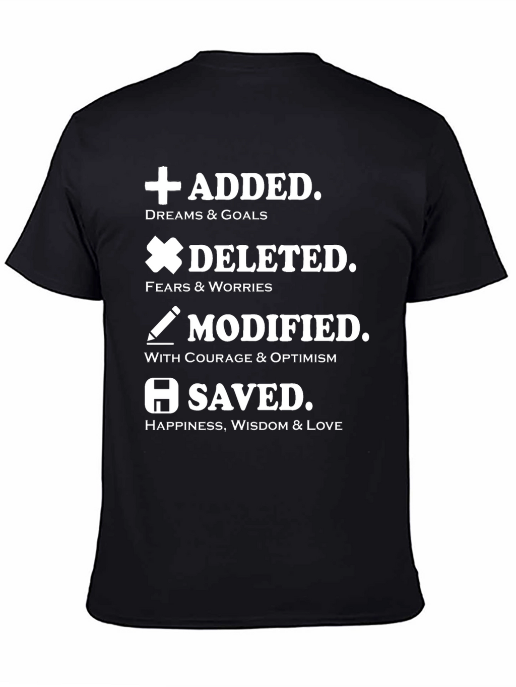 Added Deleted Modified Saved Graphic T-Shirt