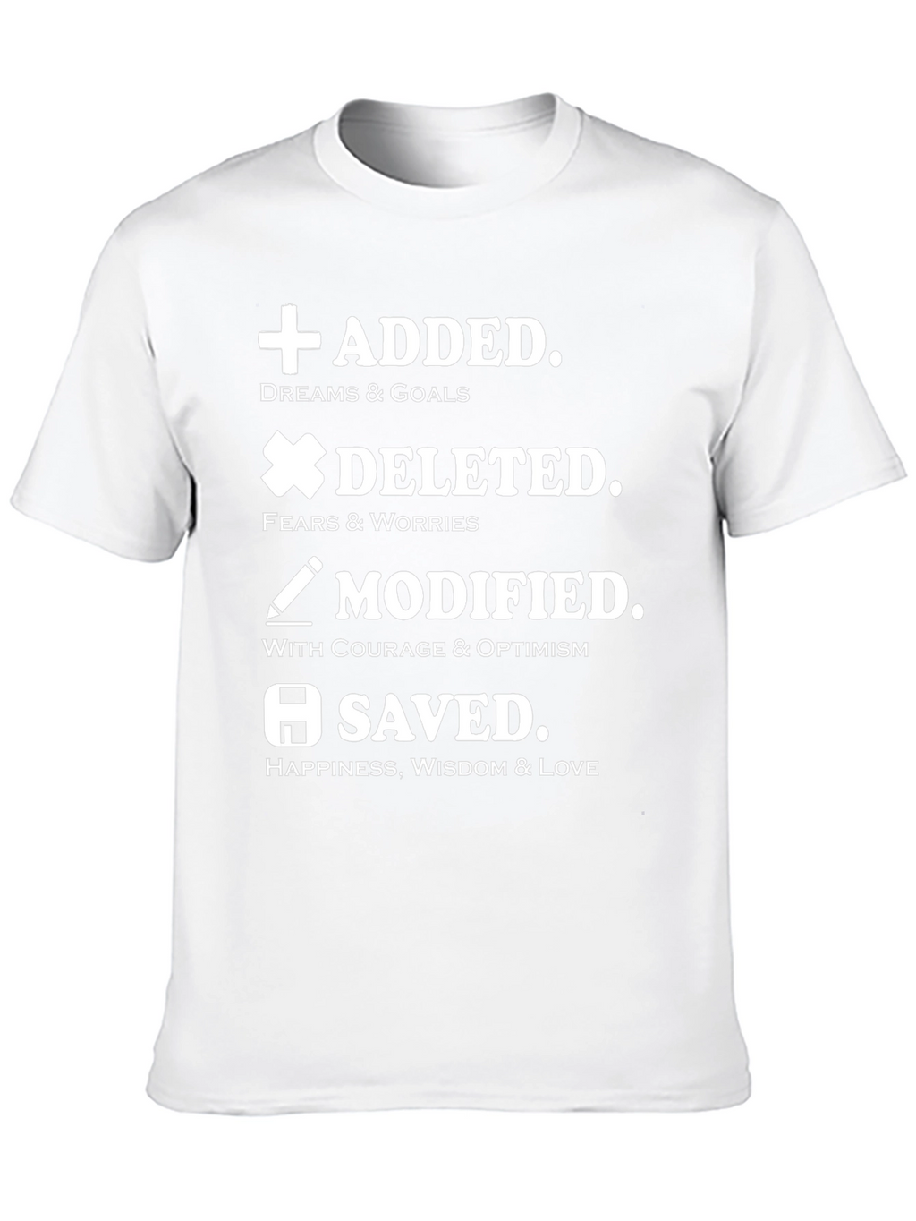 Added Deleted Modified Saved Graphic T-Shirt