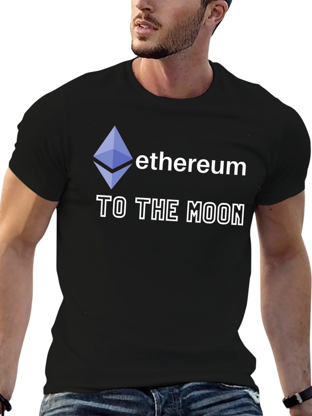 Ethereum To The Moon Black T-Shirt