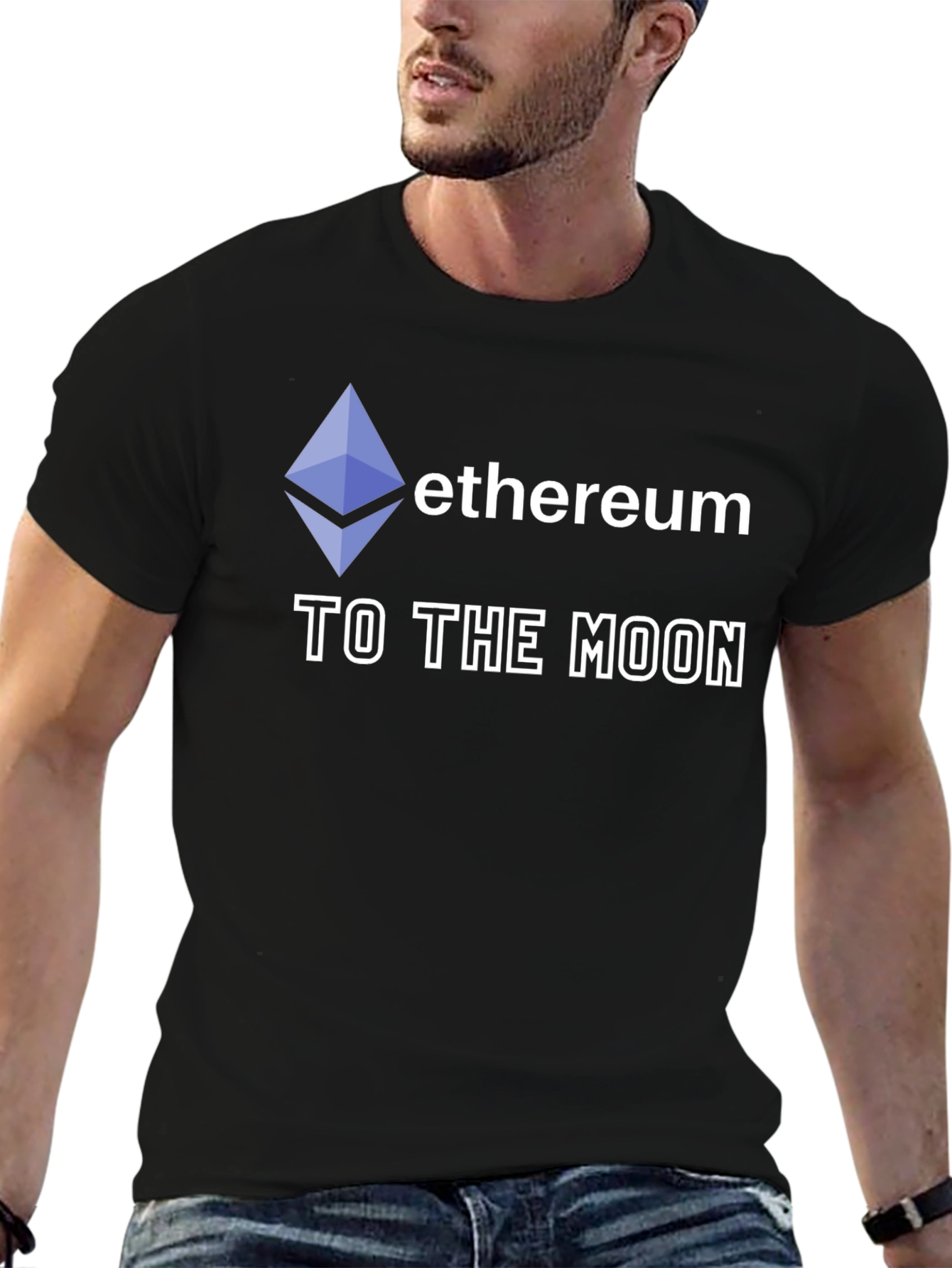 Ethereum To The Moon Black T-Shirt