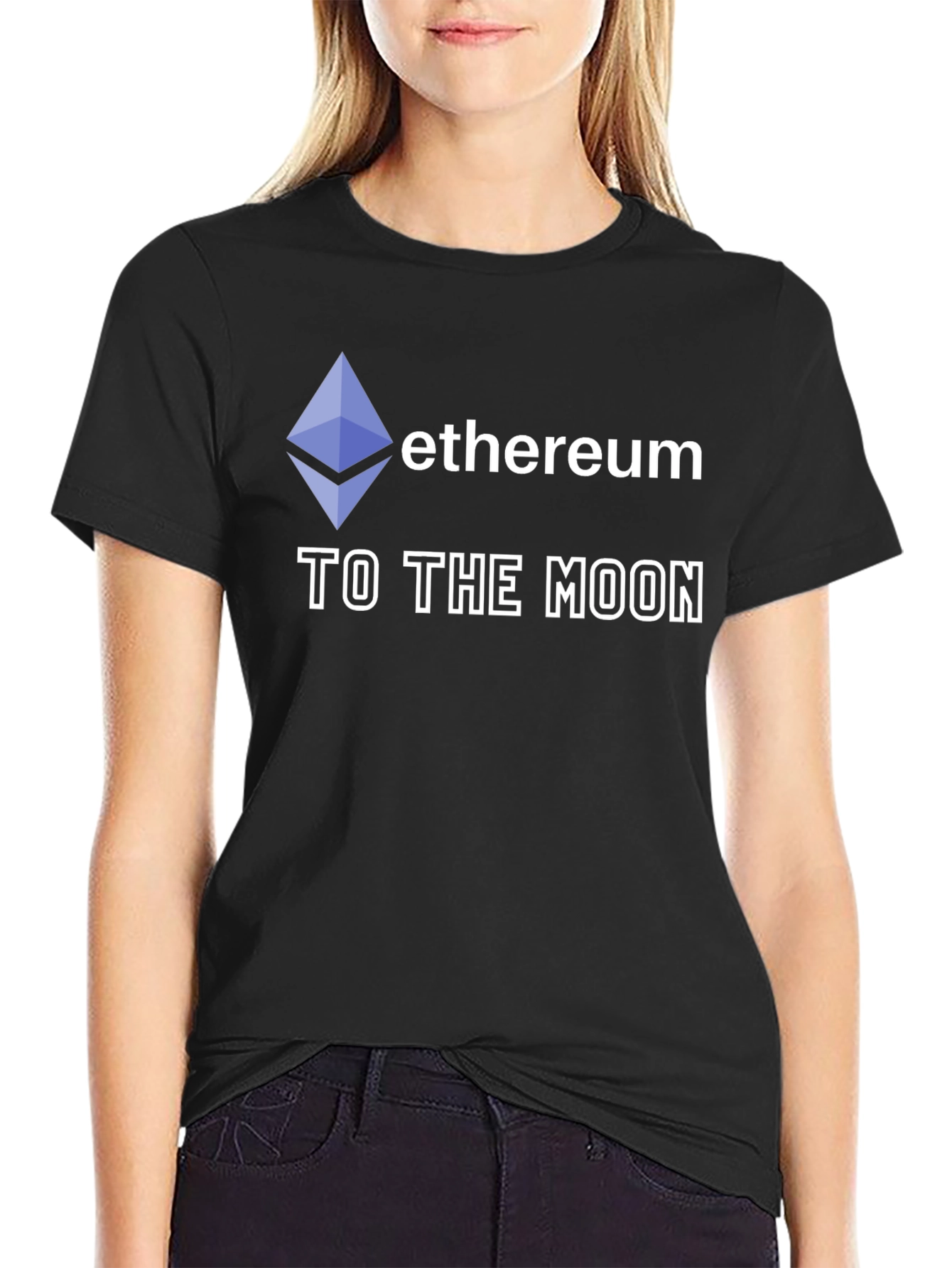Ethereum To The Moon Black T-Shirt