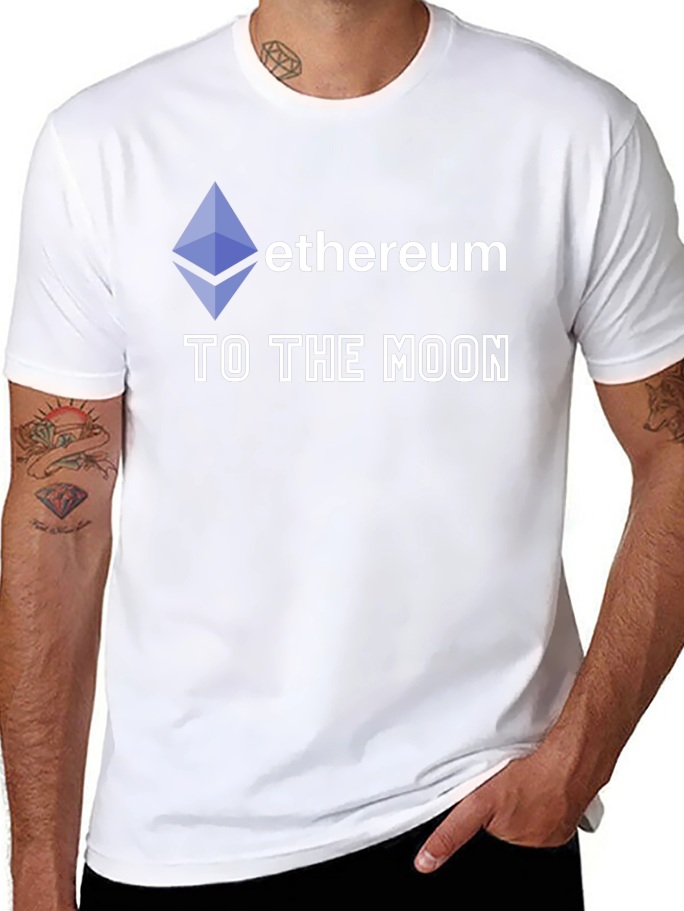 Ethereum To The Moon Black T-Shirt