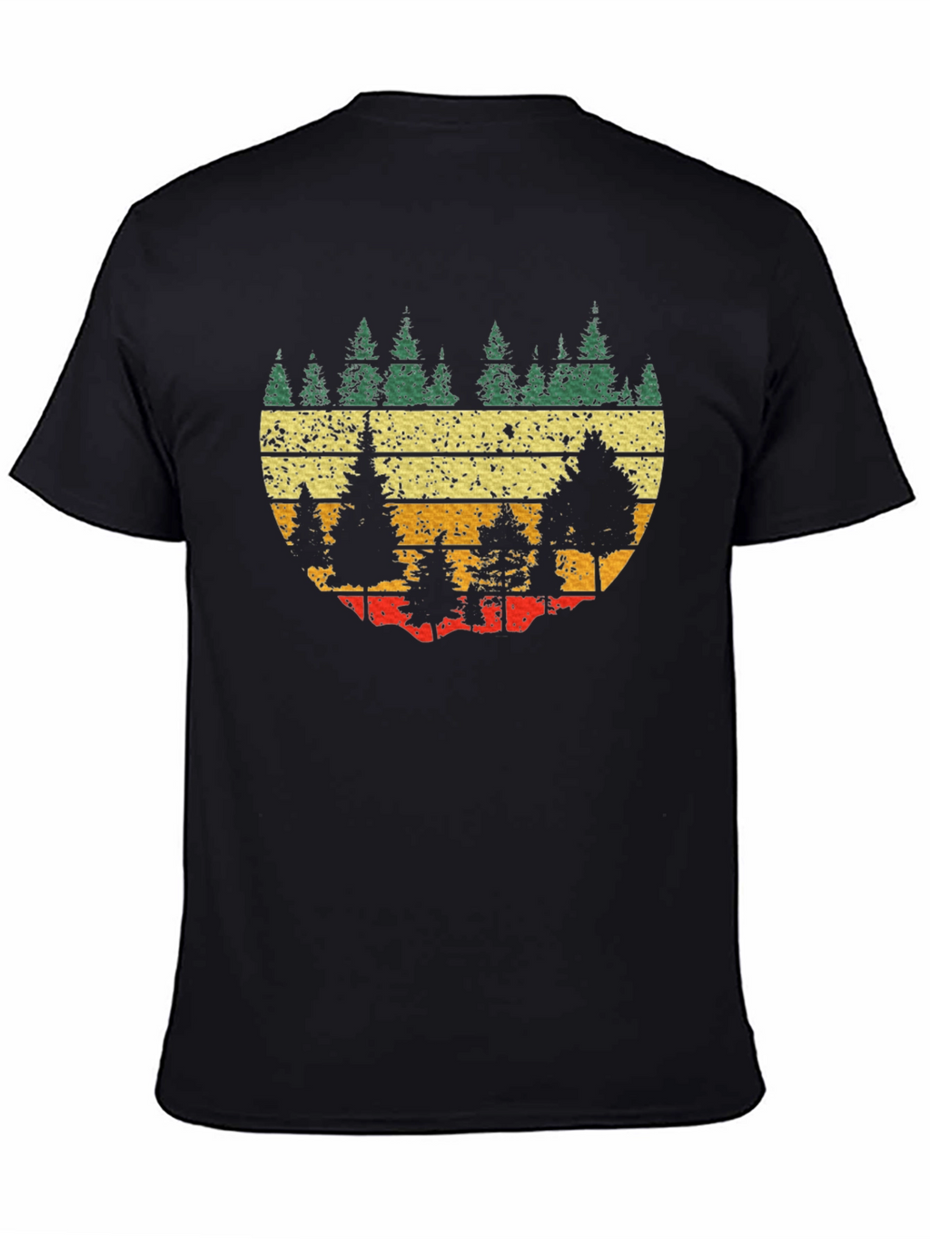 Retro Forest Graphic Tee - Black