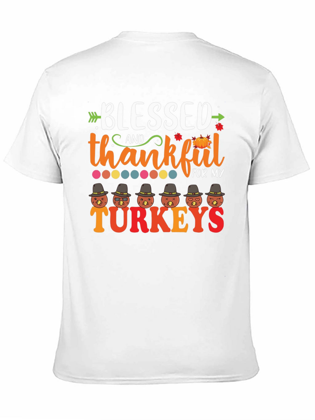 Blessed & Thankful Turkeys Thanksgiving T-Shirt