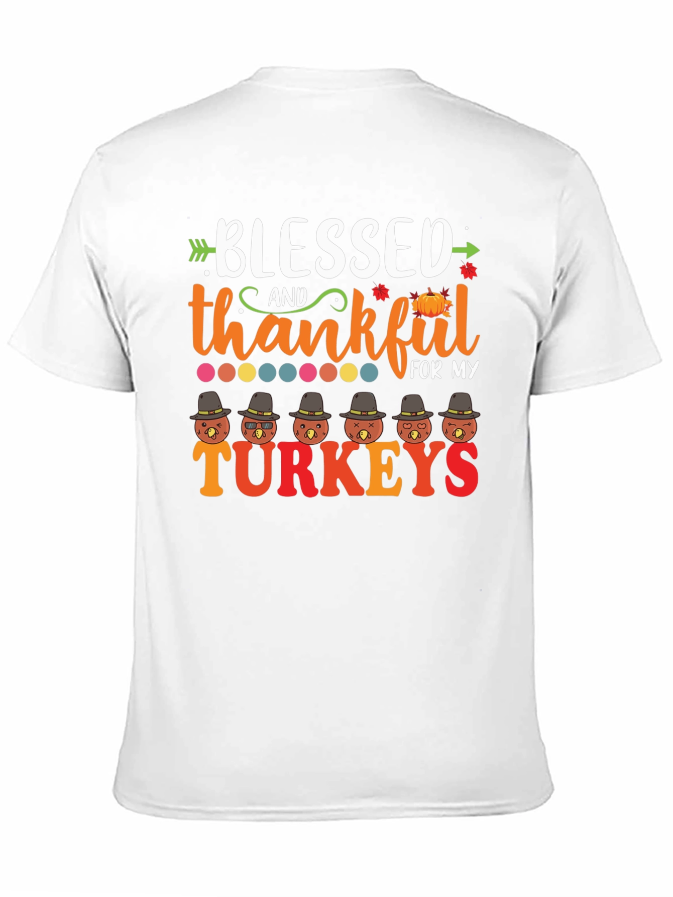 Blessed & Thankful Turkeys Thanksgiving T-Shirt
