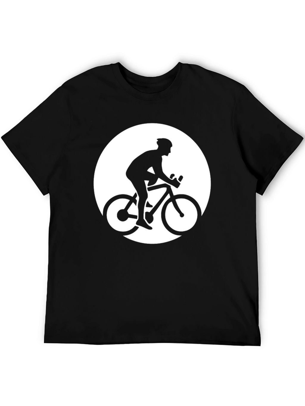 Cyclist Graphic Tee - Black Cotton T-Shirt