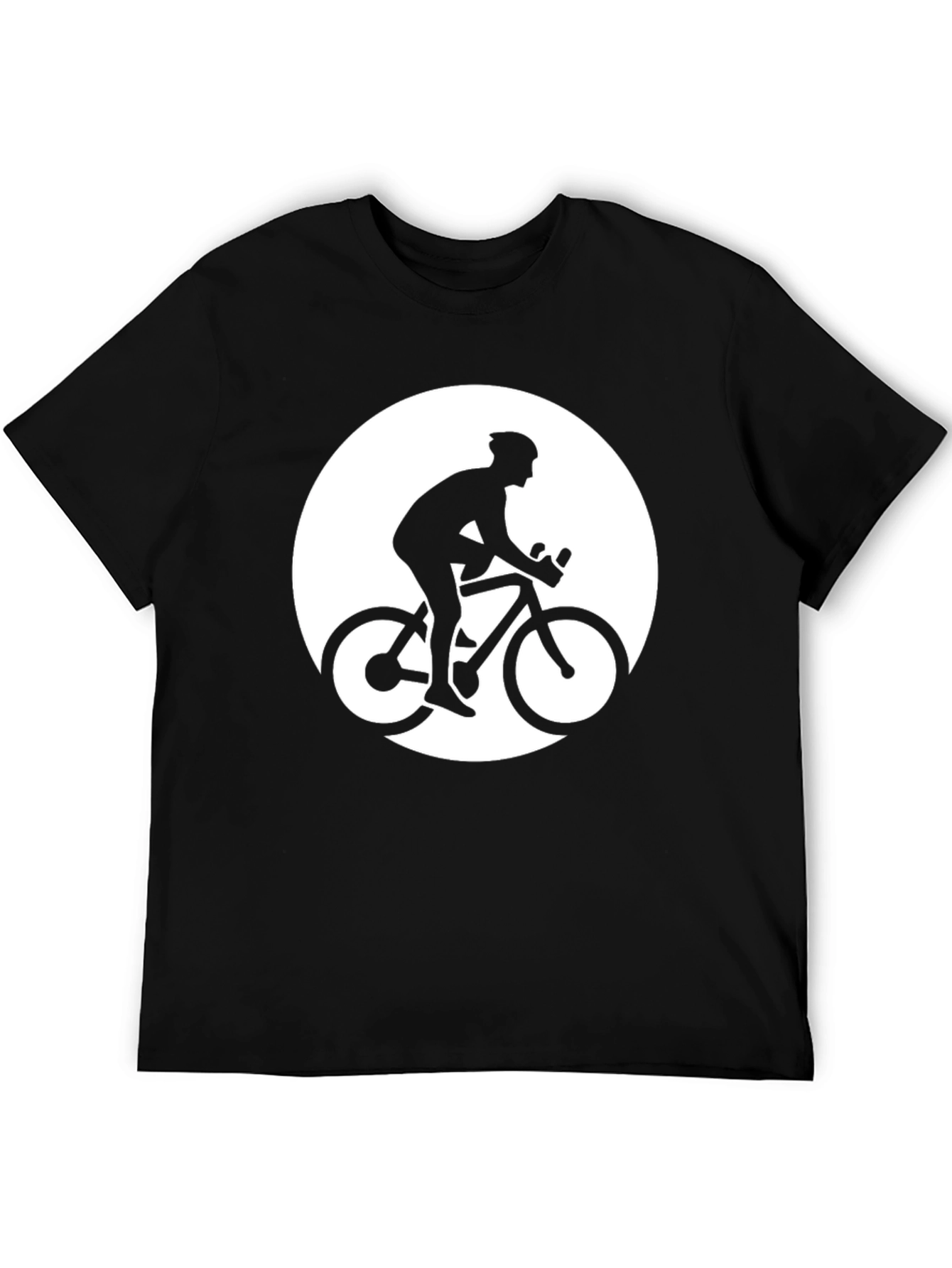 Cyclist Graphic Tee - Black Cotton T-Shirt