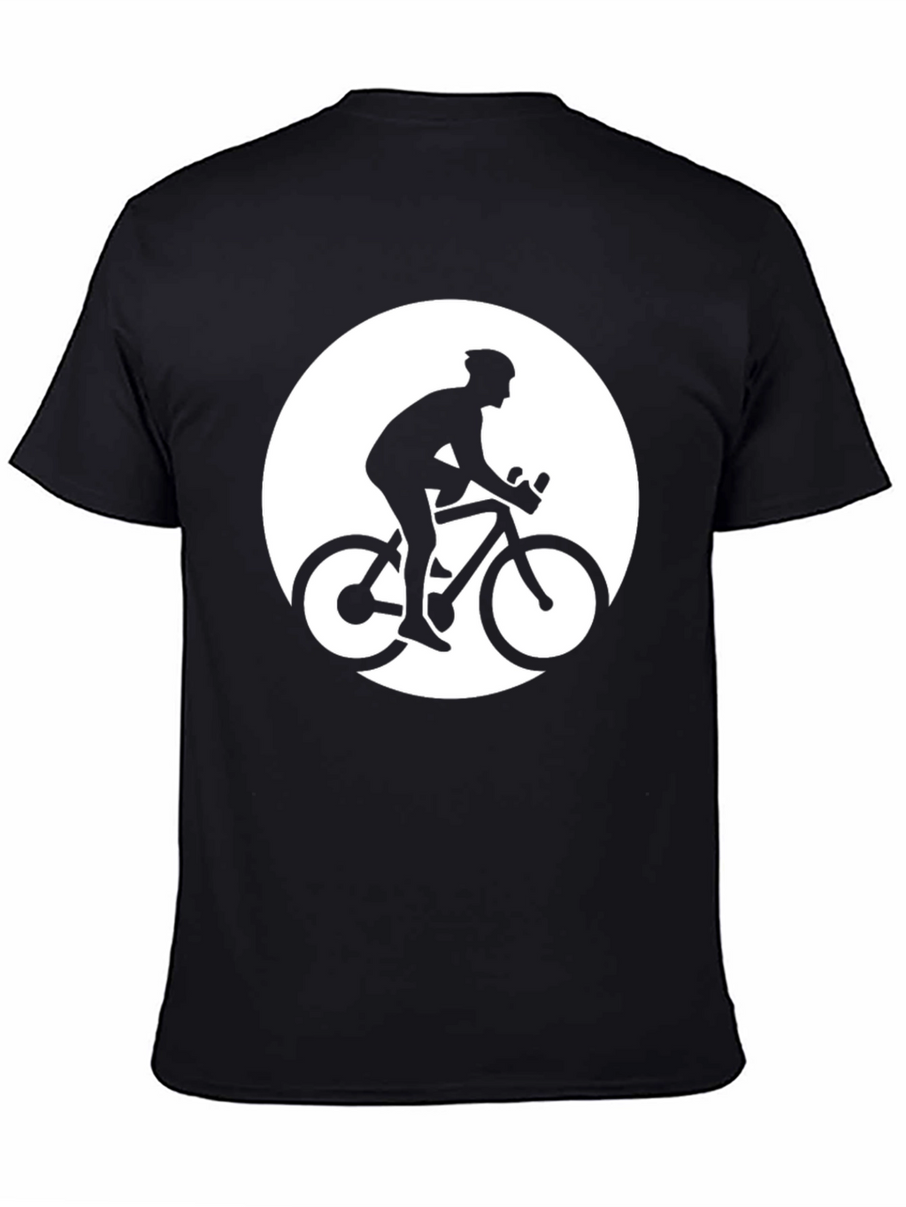 Cyclist Graphic Tee - Black Cotton T-Shirt