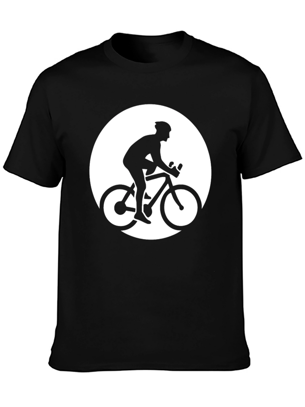 Cyclist Graphic Tee - Black Cotton T-Shirt