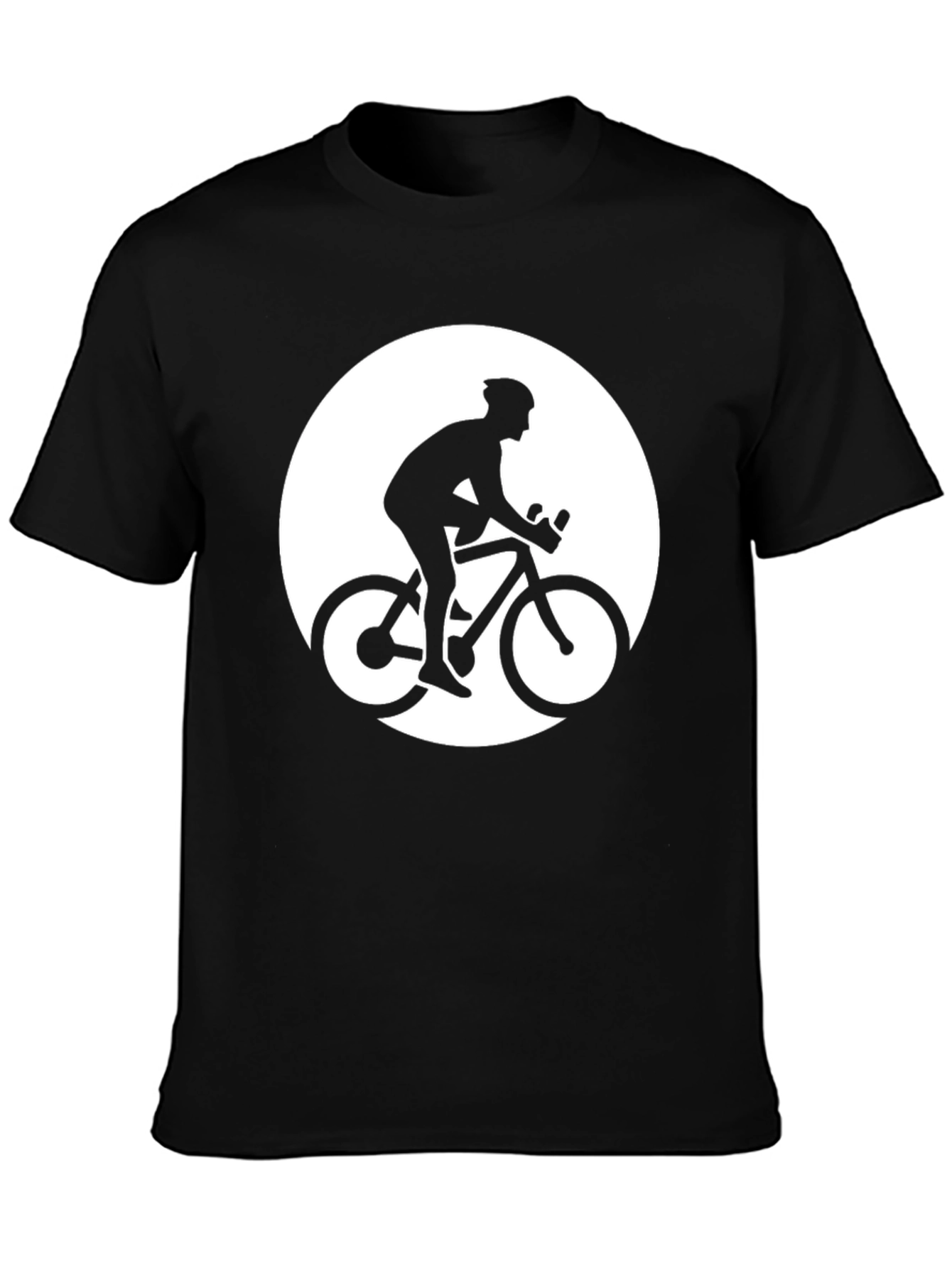 Cyclist Graphic Tee - Black Cotton T-Shirt