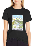 Hiking is Great Therapy Black T-Shirt