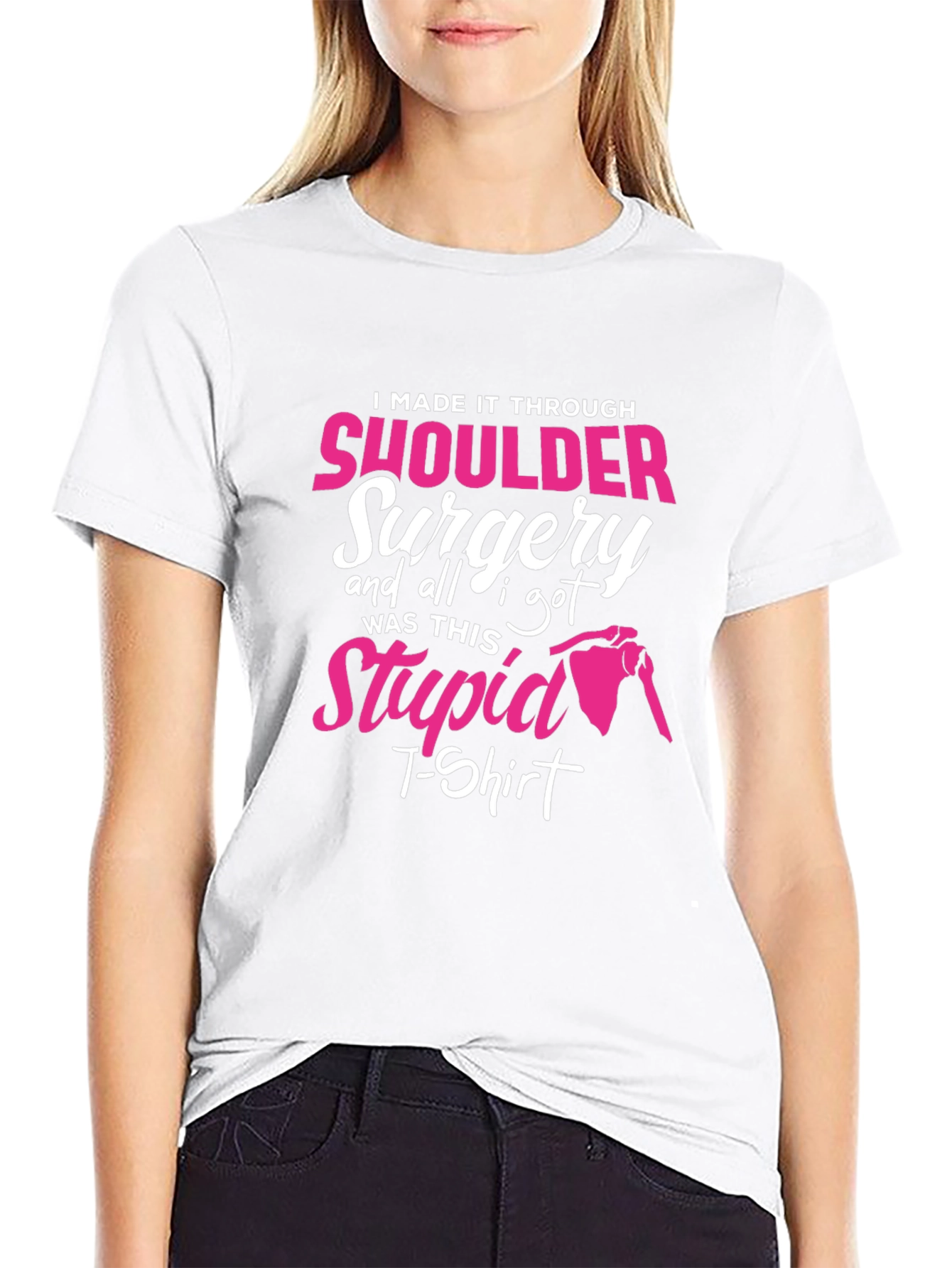 Shoulder Surgery Recovery T-Shirt - I Made It Through!