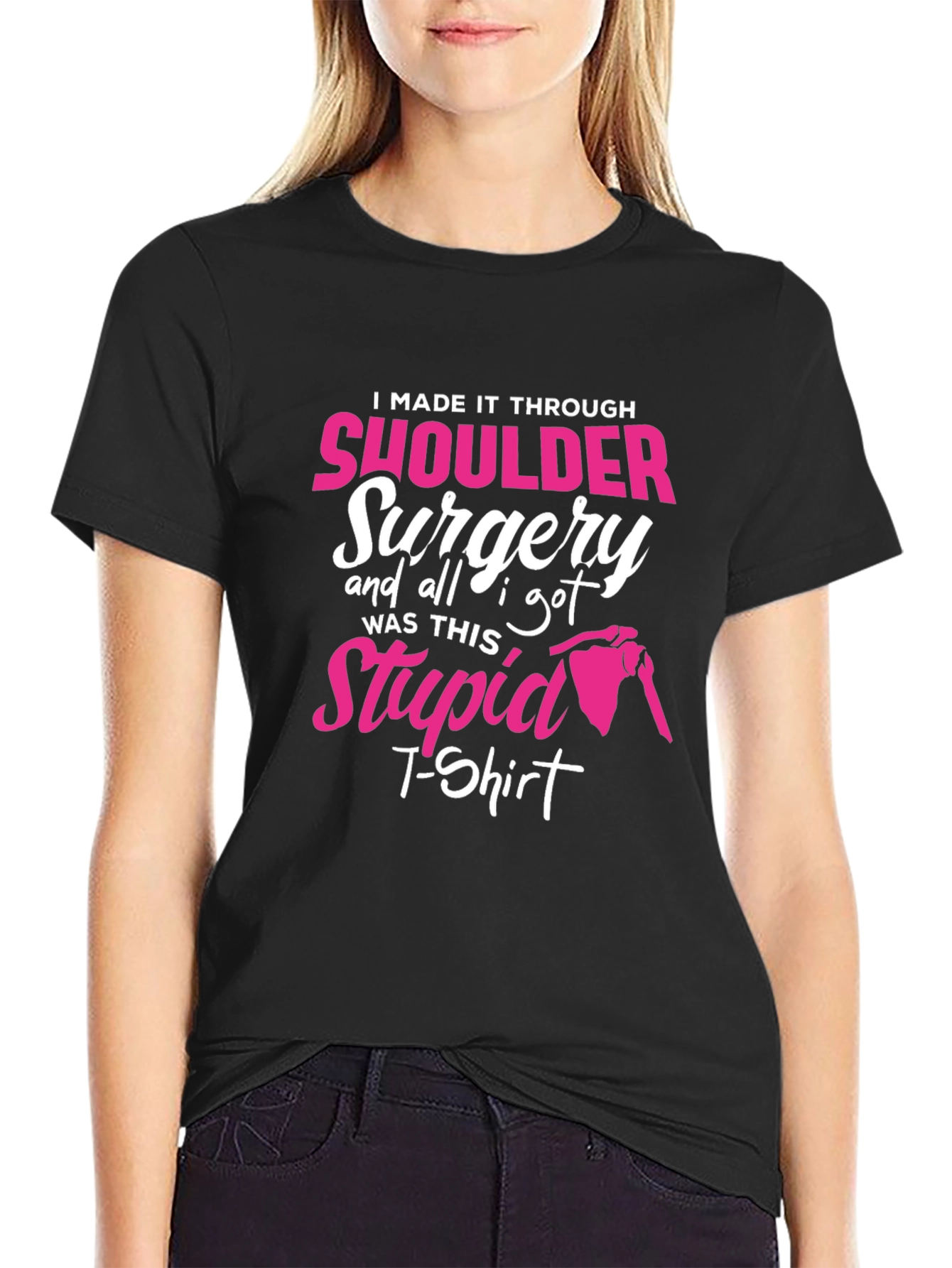 Shoulder Surgery Recovery T-Shirt - I Made It Through!