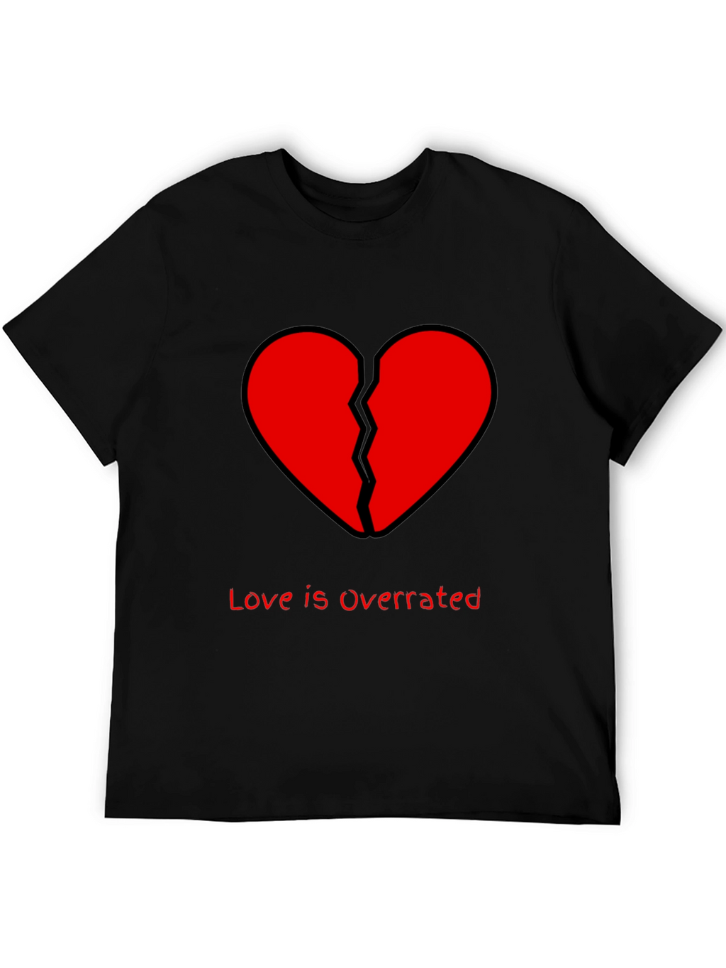 Broken Heart Graphic T-Shirt - Love Is Overrated