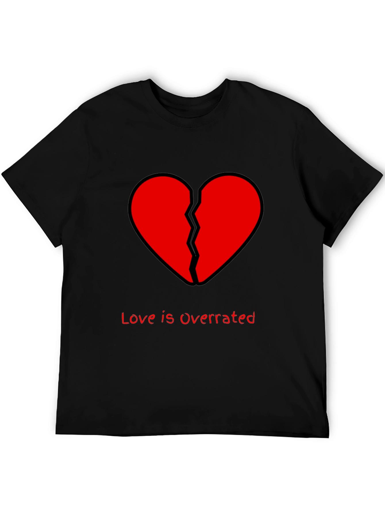 Broken Heart Graphic T-Shirt - Love Is Overrated