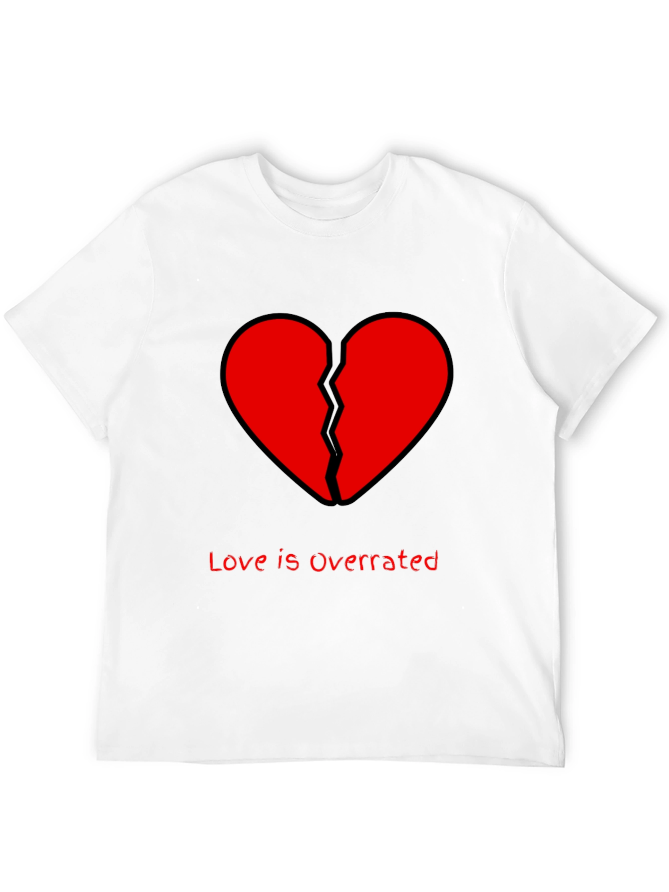Broken Heart Graphic T-Shirt - Love Is Overrated
