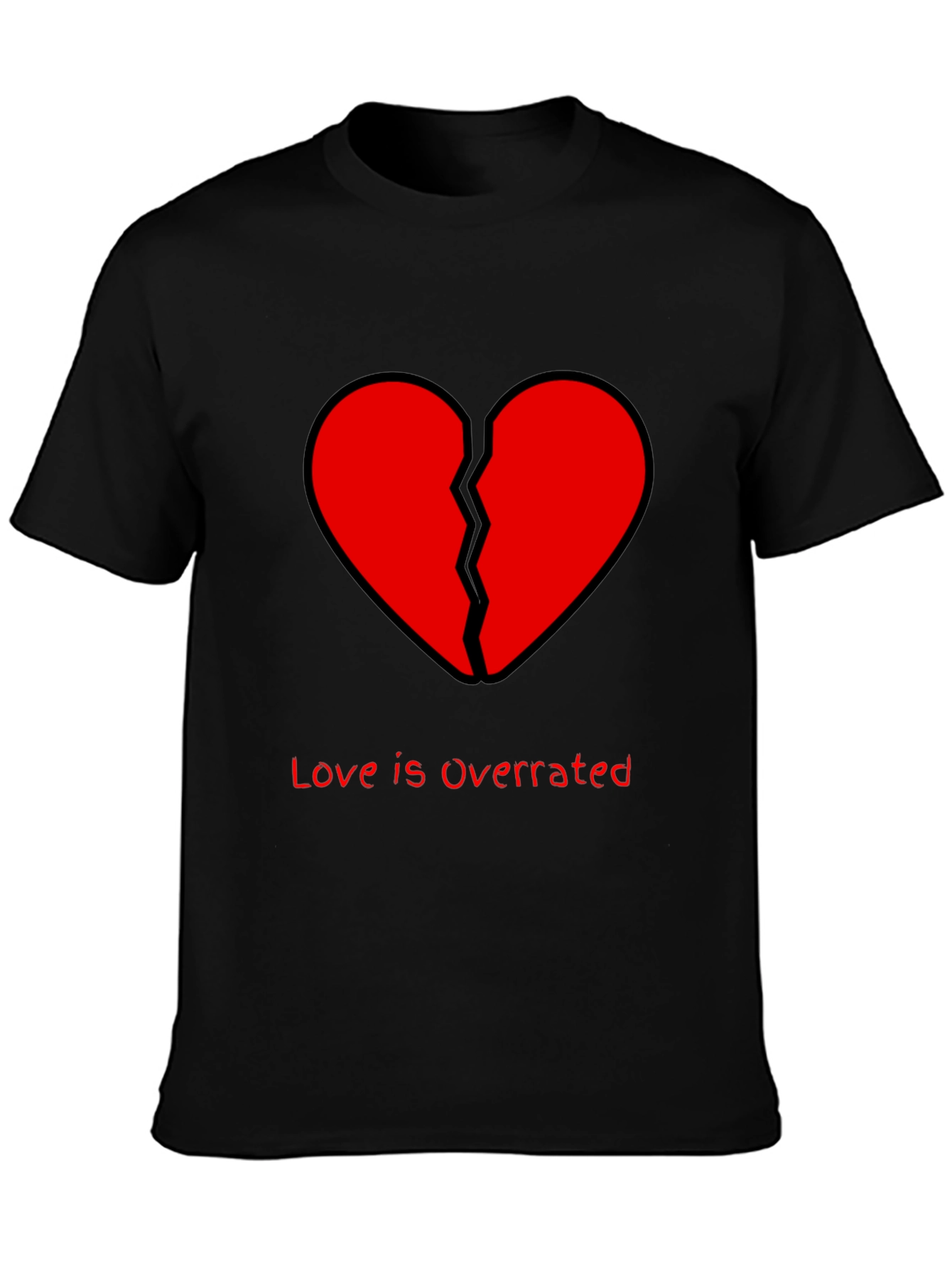 Broken Heart Graphic T-Shirt - Love Is Overrated