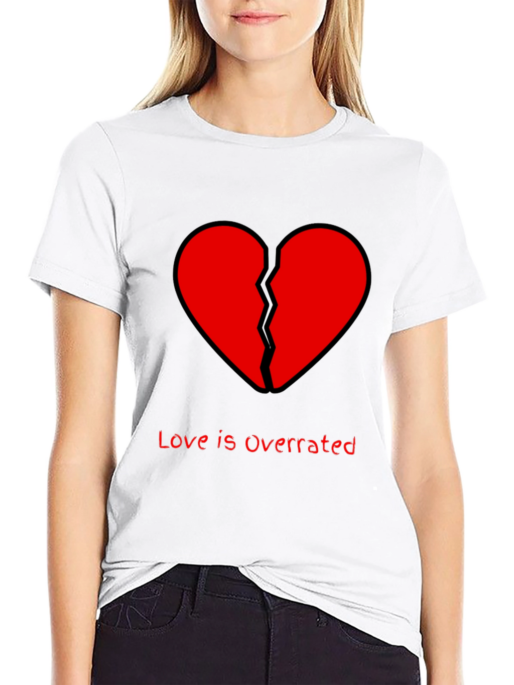 Broken Heart Graphic T-Shirt - Love Is Overrated