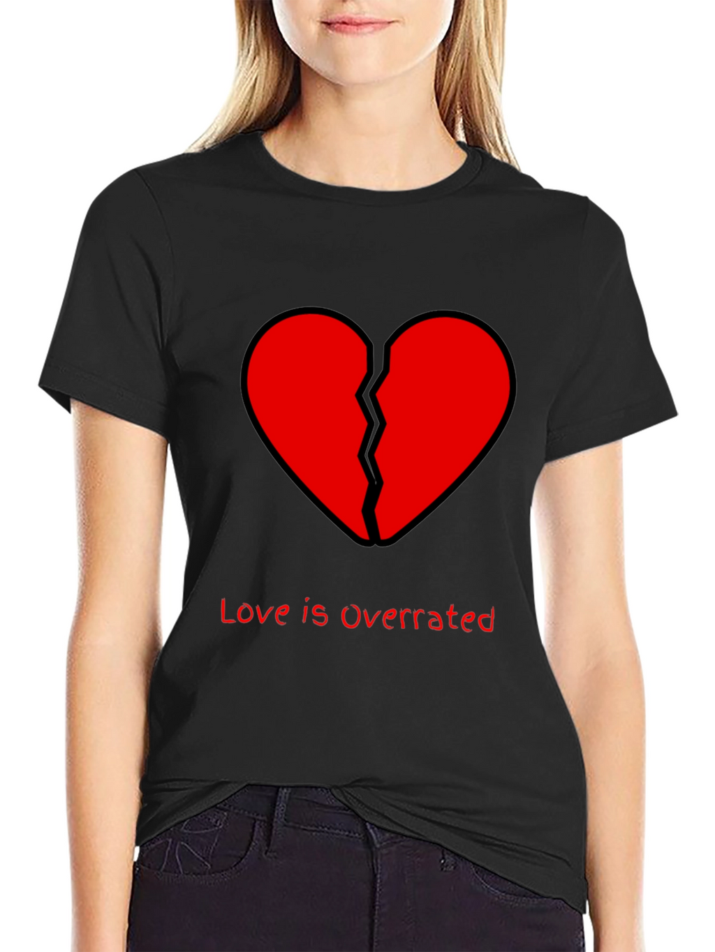Broken Heart Graphic T-Shirt - Love Is Overrated