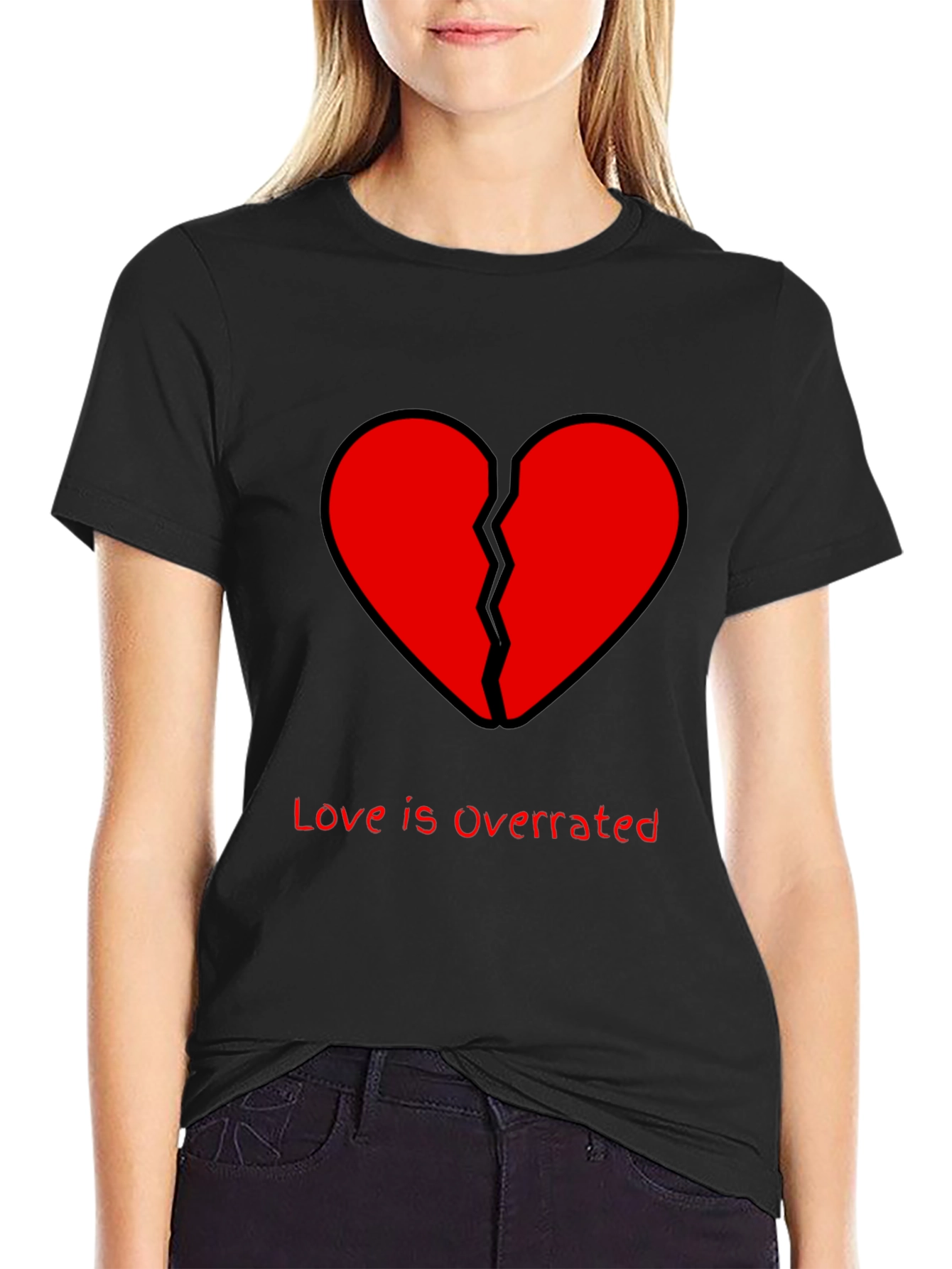 Broken Heart Graphic T-Shirt - Love Is Overrated