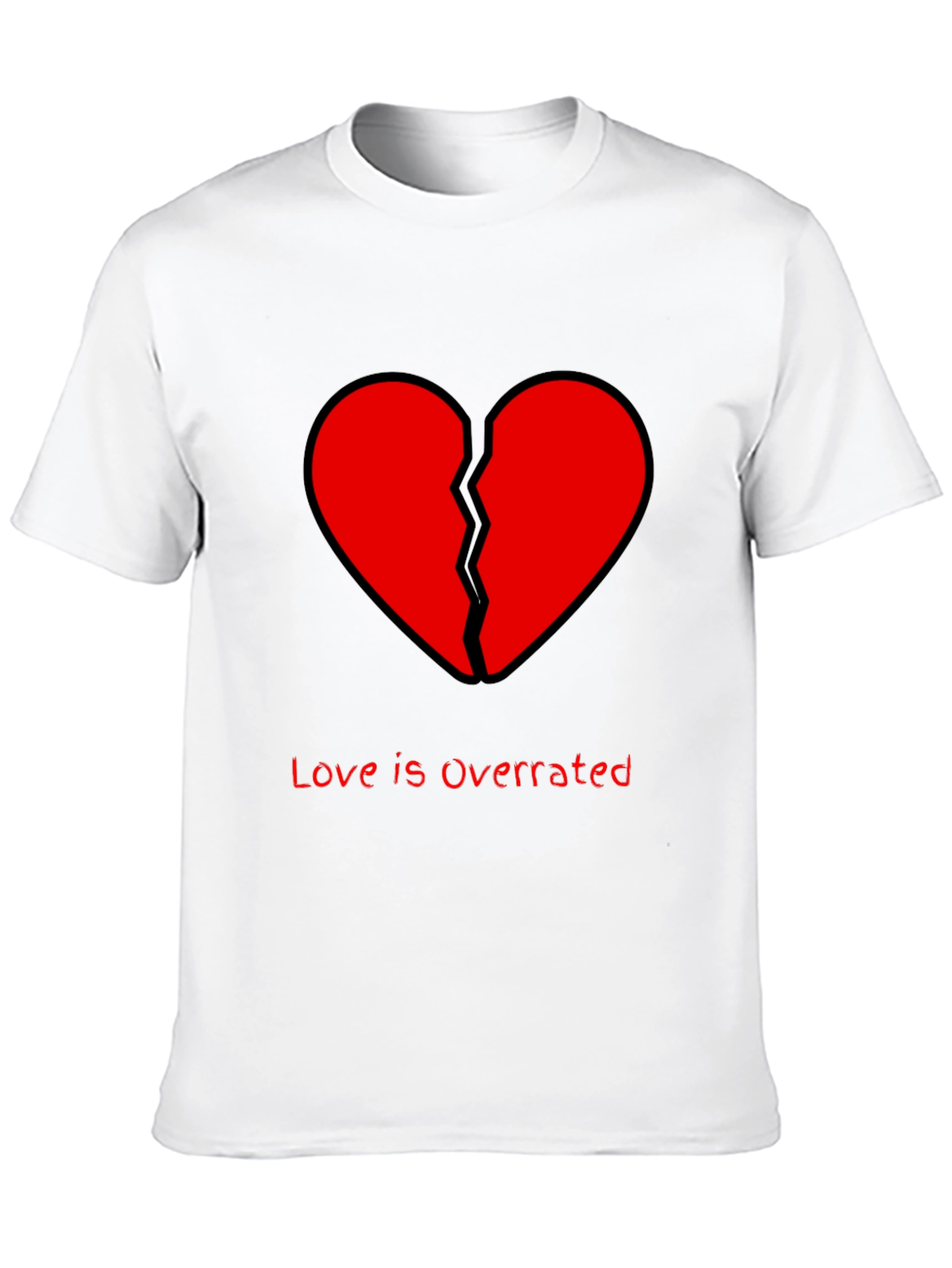 Broken Heart Graphic T-Shirt - Love Is Overrated