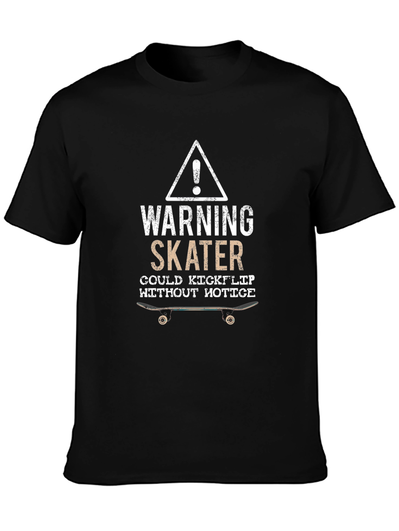 Warning Skater Kickflip Graphic Tee