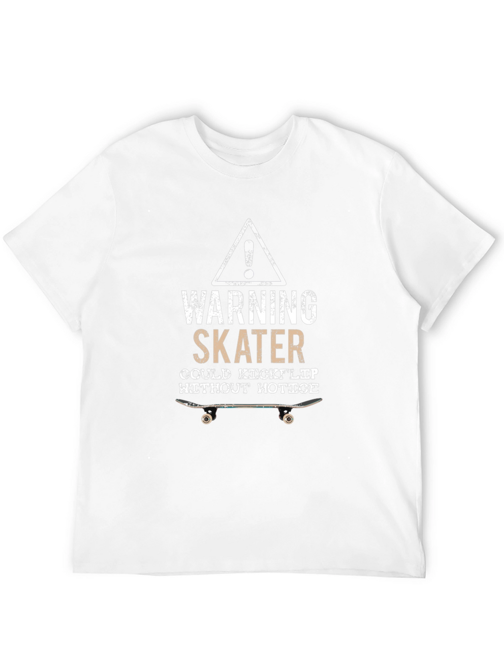 Warning Skater Kickflip Graphic Tee