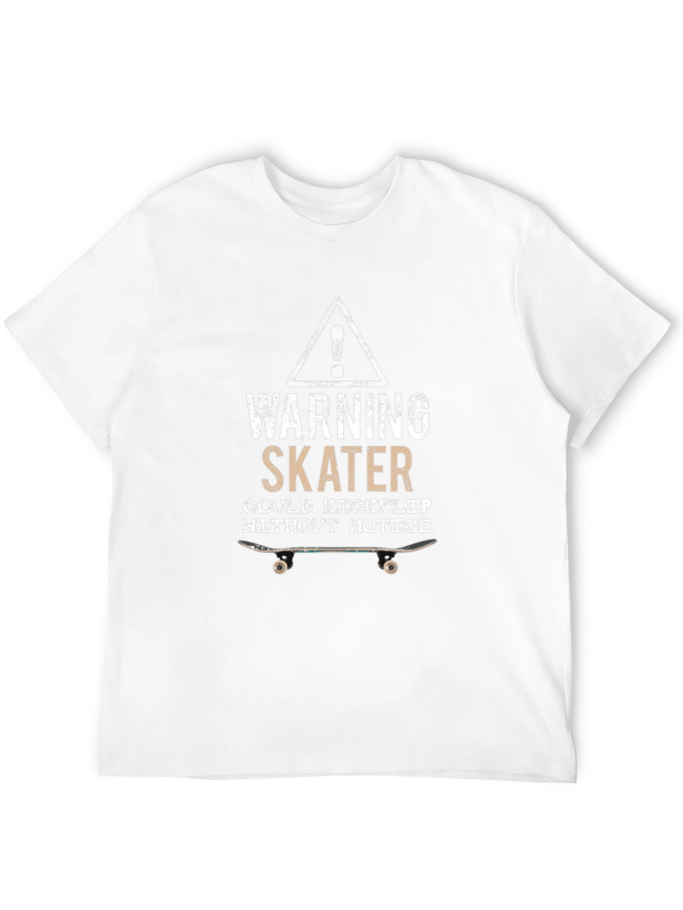 Warning Skater Kickflip Graphic Tee