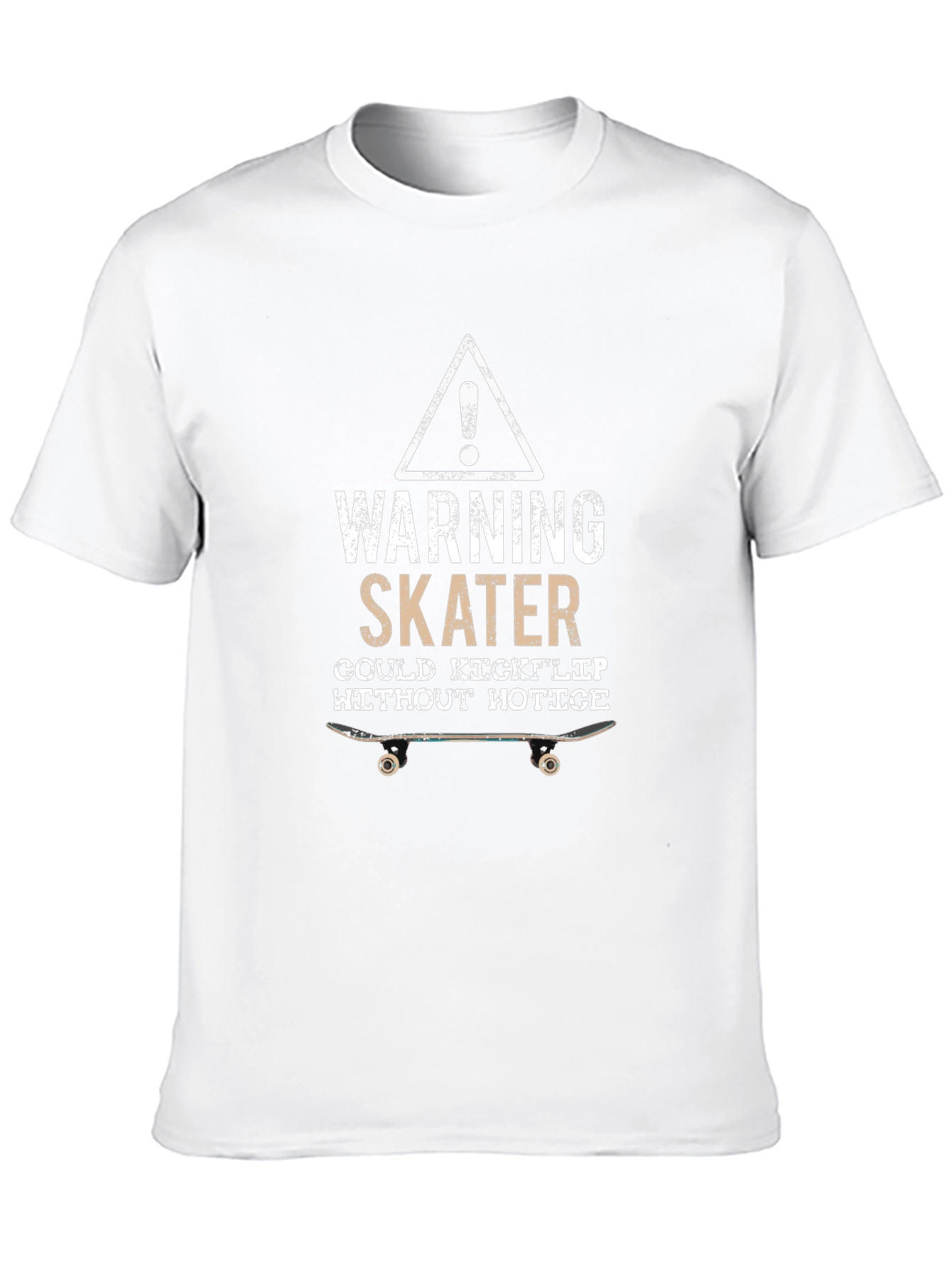 Warning Skater Kickflip Graphic Tee