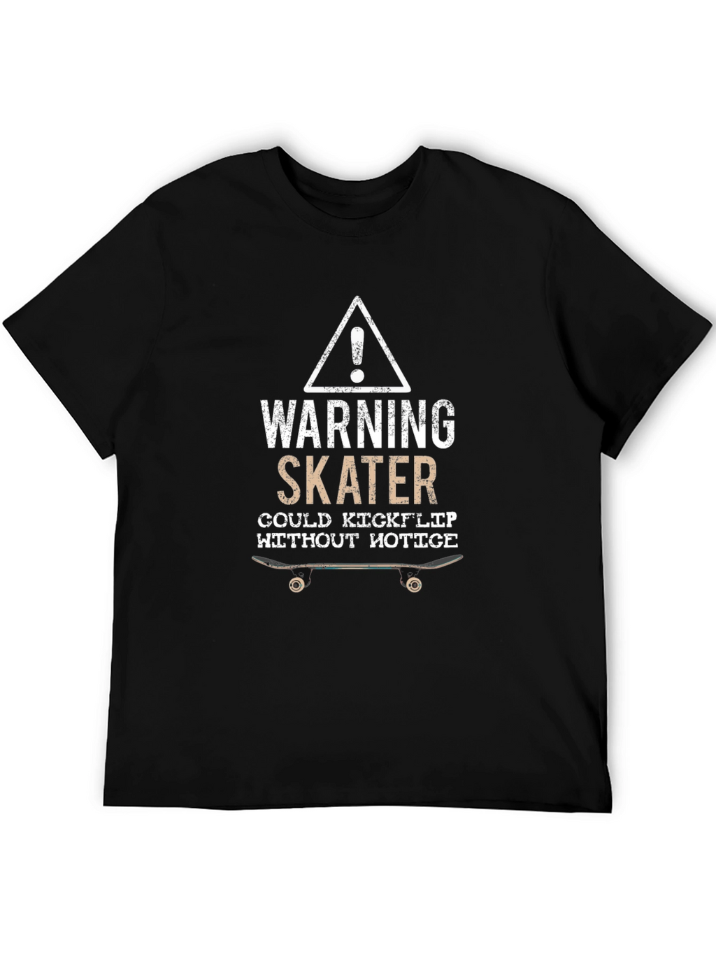 Warning Skater Kickflip Graphic Tee