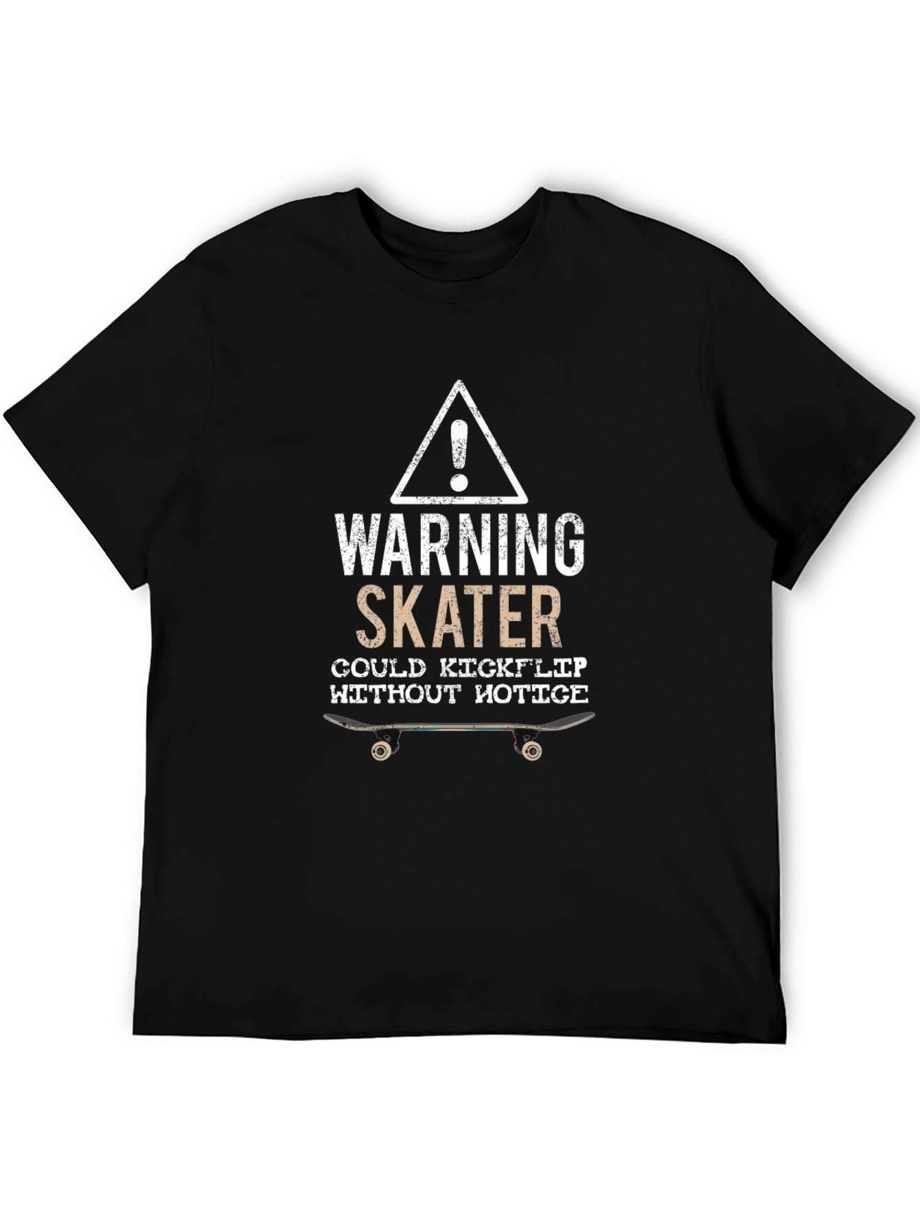 Warning Skater Kickflip Graphic Tee