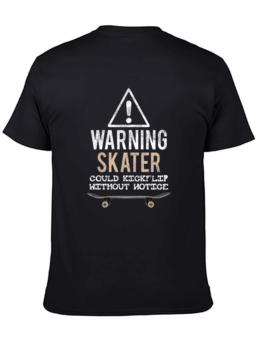 Warning Skater Kickflip Graphic Tee