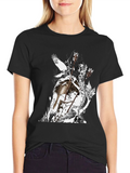 Mens Black Graphic Tee - Nature Inspired Design