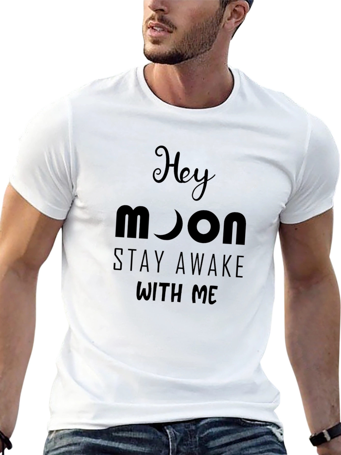 Hey Moon Stay Awake Graphic Tee