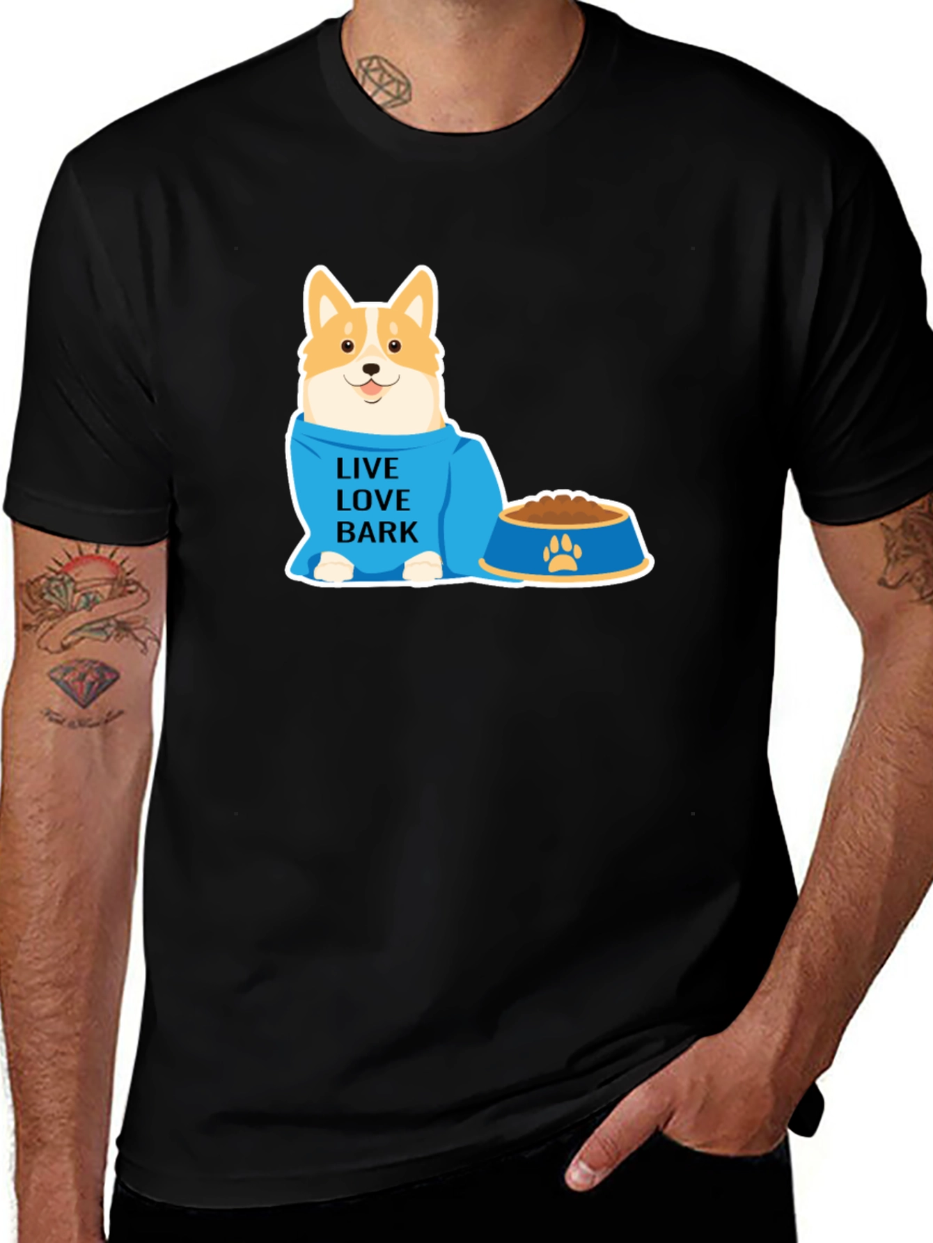 Corgi Live Love Bark T-Shirt - Pet Lover Apparel