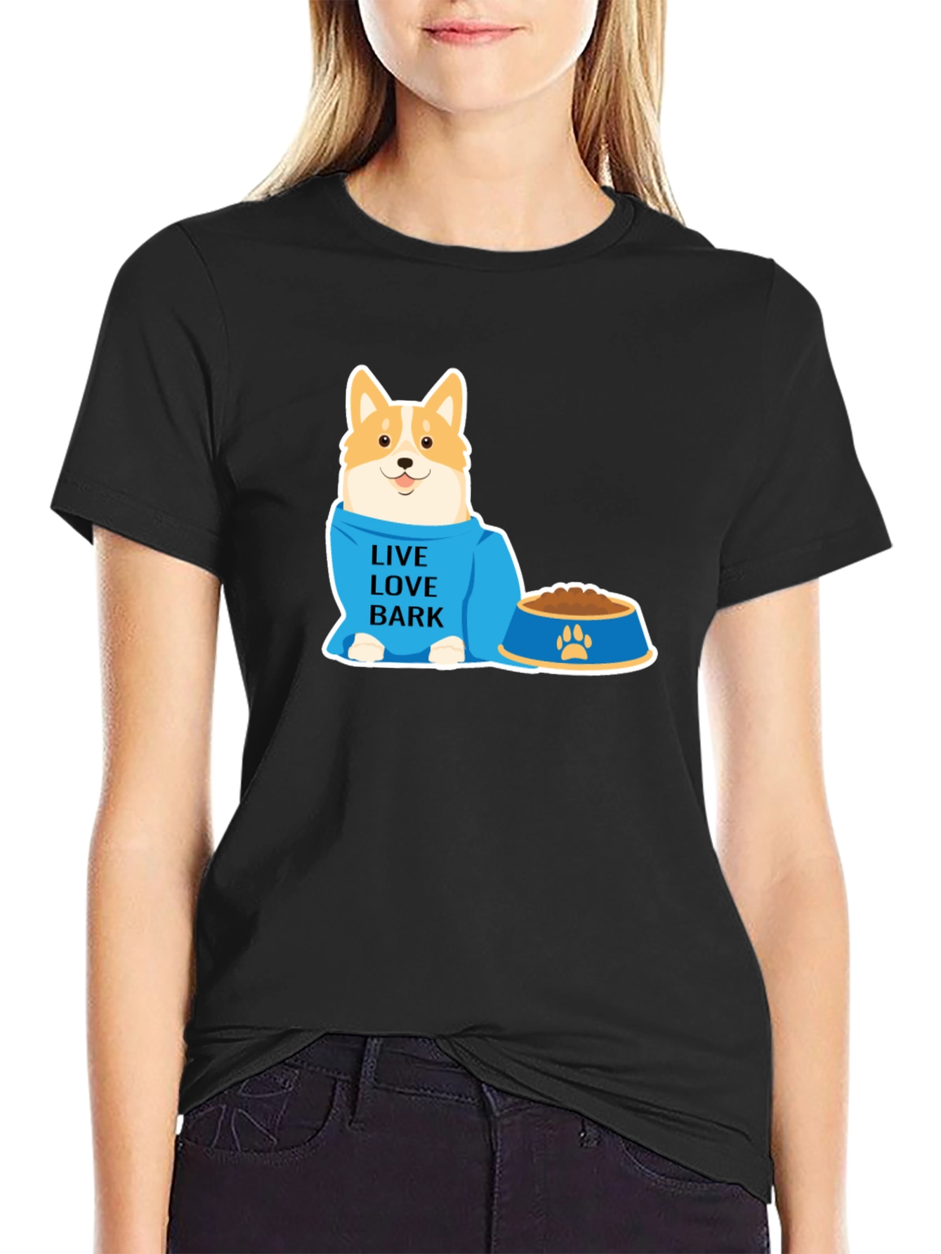 Corgi Live Love Bark T-Shirt - Pet Lover Apparel