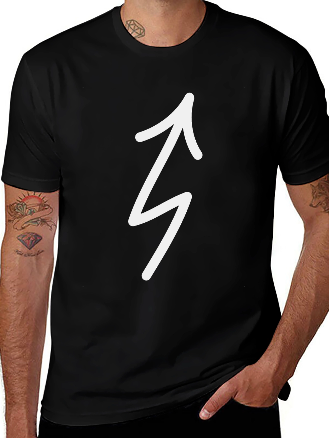 Arrow Symbol Black T-Shirt