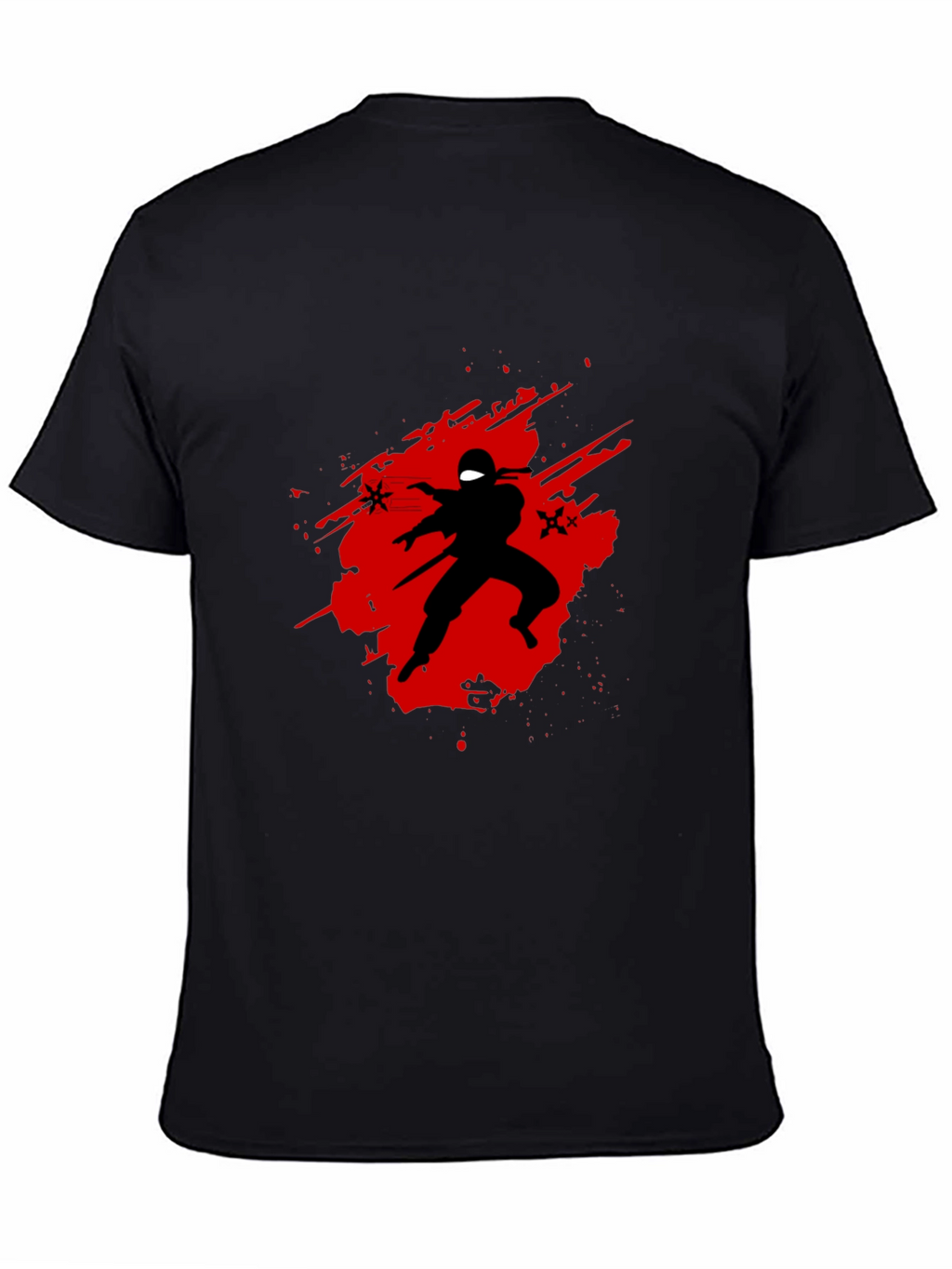 Ninja Graphic T-Shirt - Black Crew Neck Tee