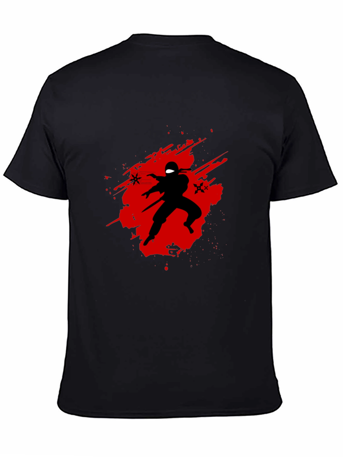 Ninja Graphic T-Shirt - Black Crew Neck Tee