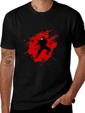 Ninja Graphic T-Shirt - Black Crew Neck Tee