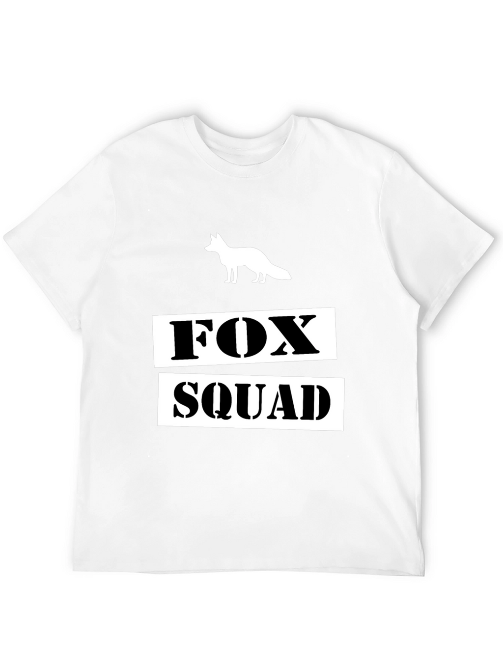 Fox Squad Graphic T-Shirt - Black Crew Neck Tee