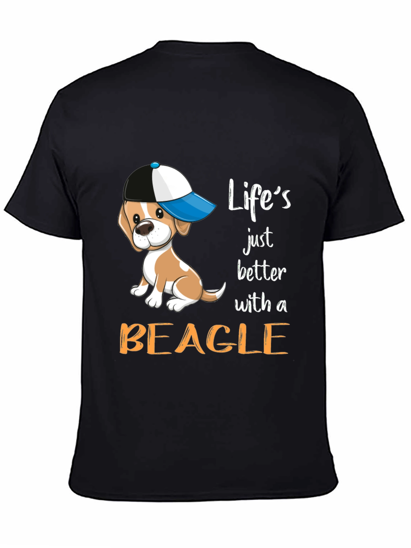 Lifes Better With A Beagle Black T-Shirt