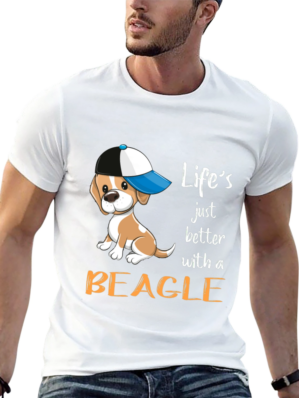 Lifes Better With A Beagle Black T-Shirt